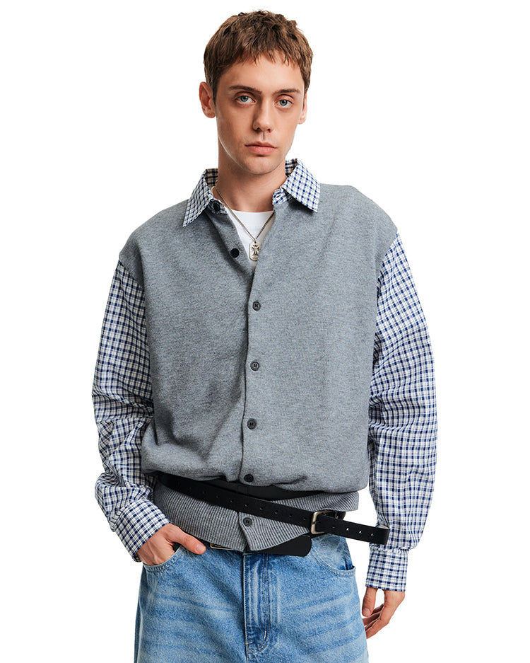 MADWITCH PATCH PLAID KNIT #51179