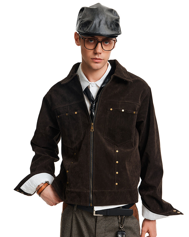 MADWITCH STUD SUEDE JACKET #5079