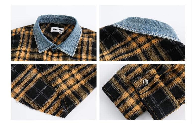 MADWITCH PATCHWORK DENIM SHIRT #CS189
