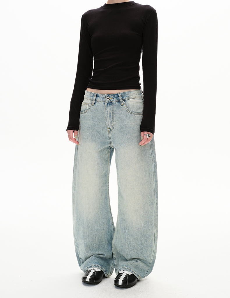 MADWITCH WASHED SLUNG JEANS #GPC9698
