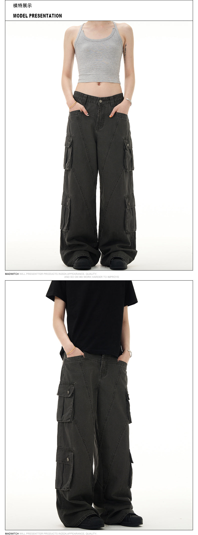 MADWITCH CARGO POCKETS PANT #WH6998