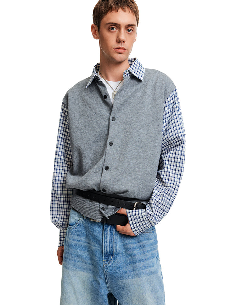 MADWITCH PATCH PLAID KNIT #51179