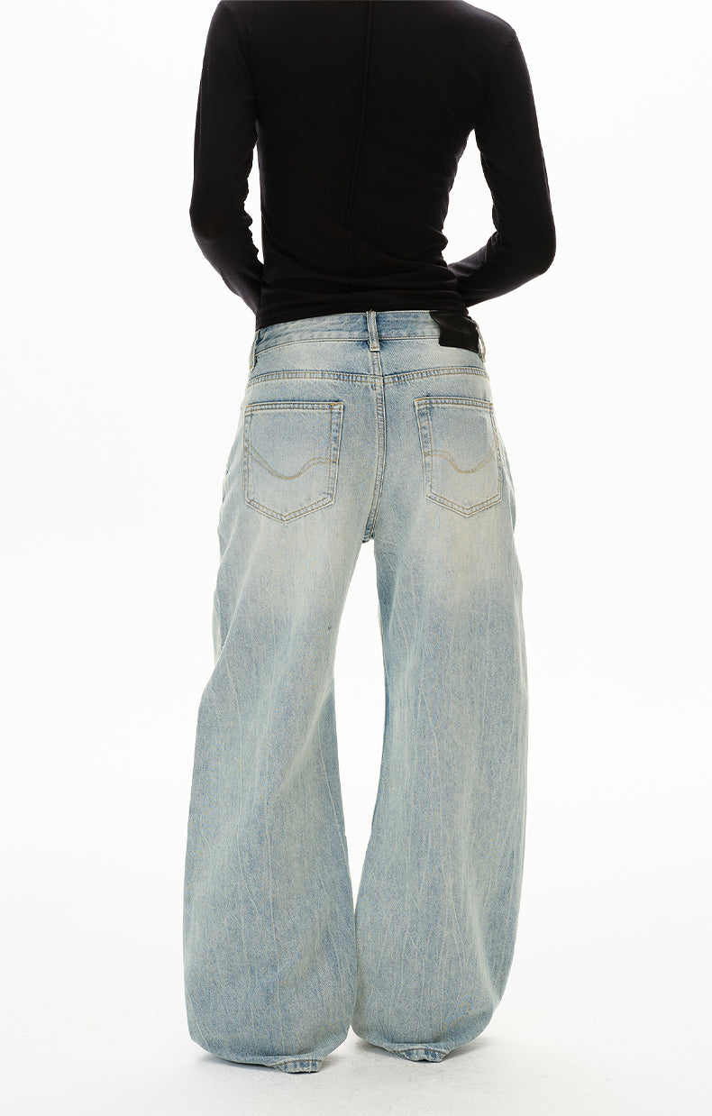 MADWITCH WASHED SLUNG JEANS #GPC9698