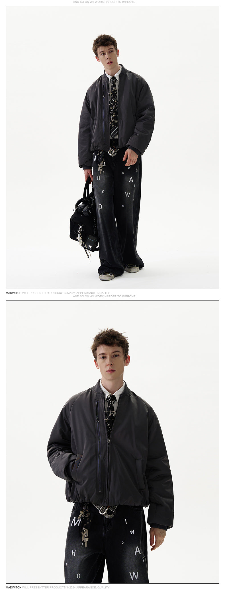 MADWITCH MINIMALIST QUILTED JACKET #DC0145