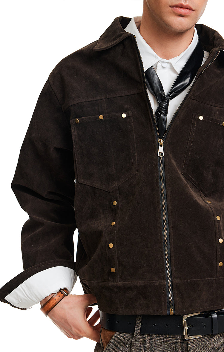 MADWITCH STUD SUEDE JACKET #5079