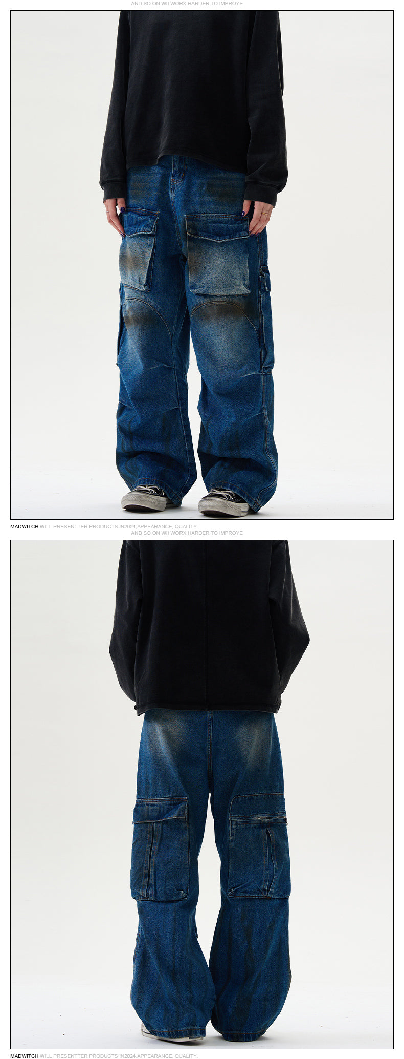 MADWITCH HEAVY MULTI-POCKET JEANS #D1616