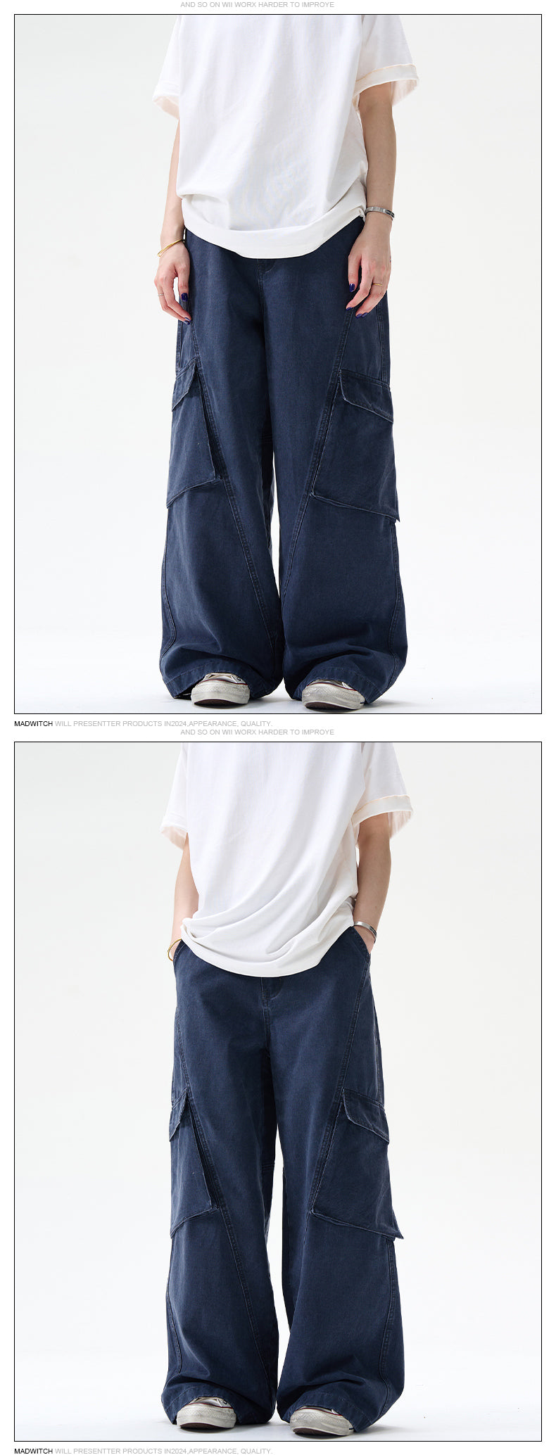 MADWITCH BIG POCKET CARGO PANTS #WHOA049