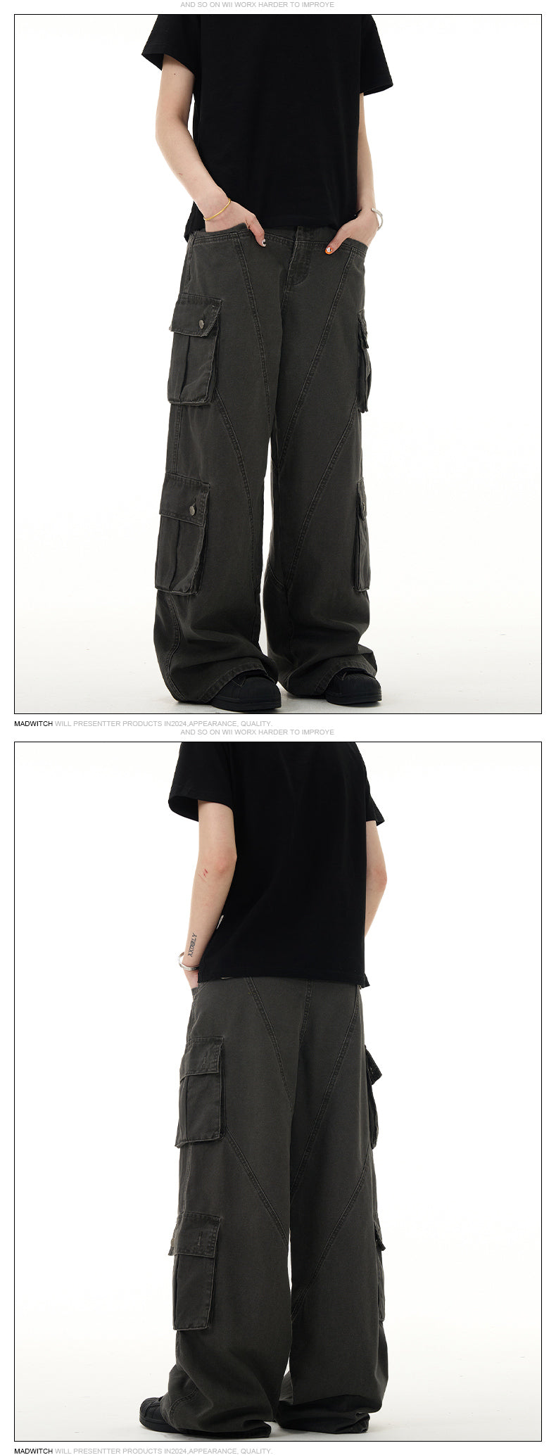 MADWITCH CARGO POCKETS PANT #WH6998