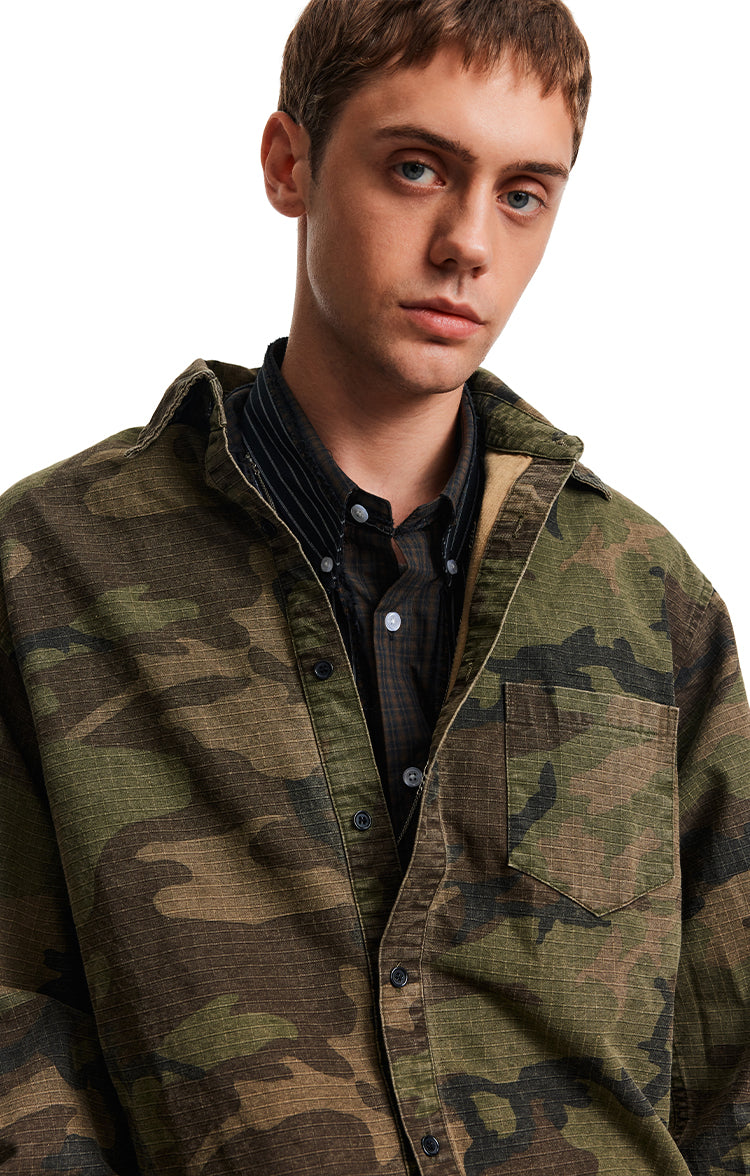 MADWITCH TEXTURED ARMY BLOUSE #AW25096