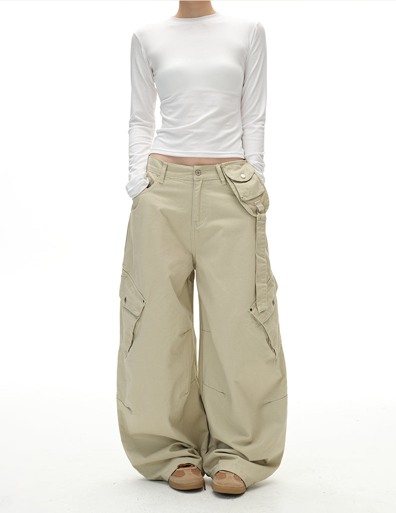 MADWITCH UTILITY SLUNG TROUSERS #H5787