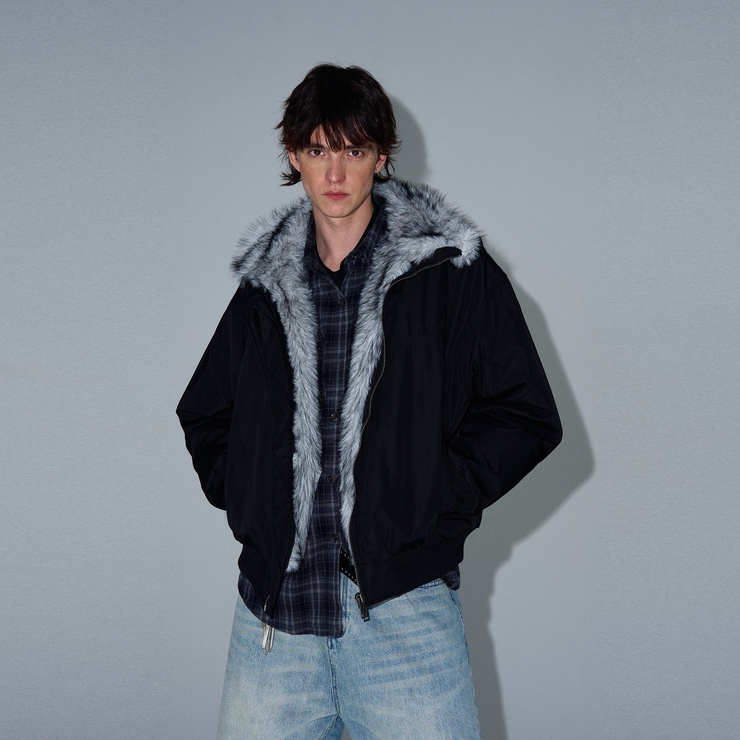 MADWITCH FAUX FUR PARKA COAT #990219