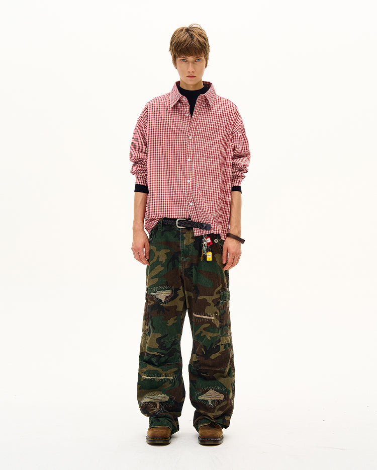 MADWITCH UNISEX VERSATILE CHECKERED SHIRT #CR6213