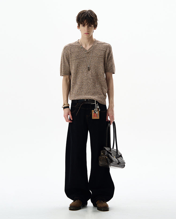 MADWITCH ELEGANT V-NECK TEE #YF897