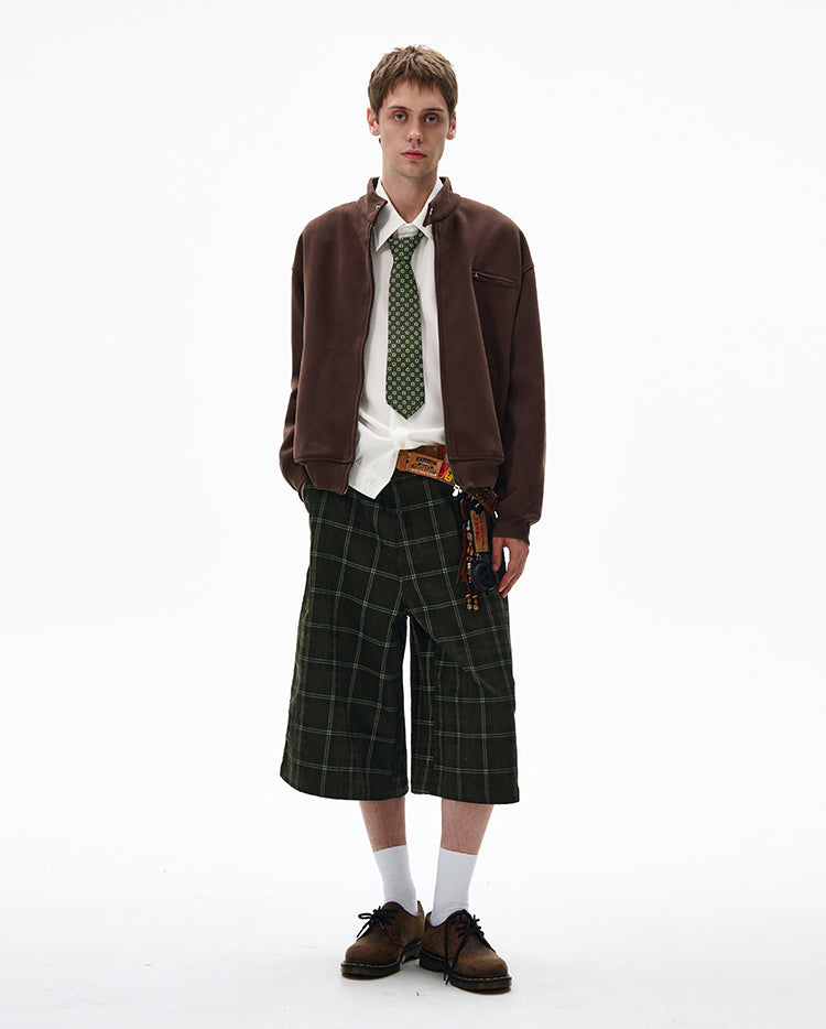 MADWITCH UNISEX MINIMALIST STAND COLLAR JACKET #AB1080