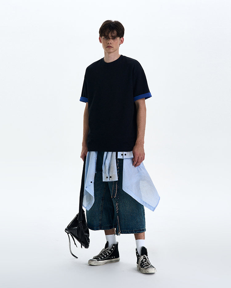 MADWITCH COLOR BLOCK SHORT TEE #C1980C25