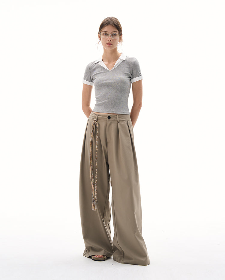 MADWITCH FOLDING COLLAR SLIM FIT T-SHIRT #DD3327