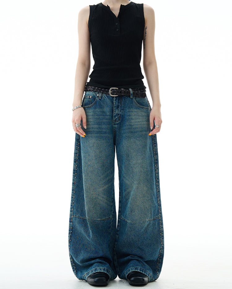 MADWITCH DECONSTRUCTED BAGGY JEANS #G6845
