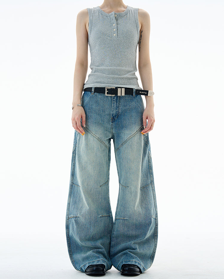 MADWITCH SLUB WASH DENIM PANTS #G6847
