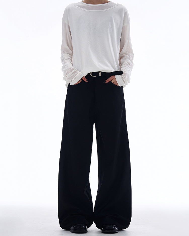 MADWITCH LOOSE STRAIGHT-LEG CASUAL PANTS #CK6657