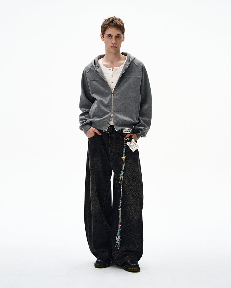 MADWITCH UNISEX HOODED CARDIGAN COAT #RH44