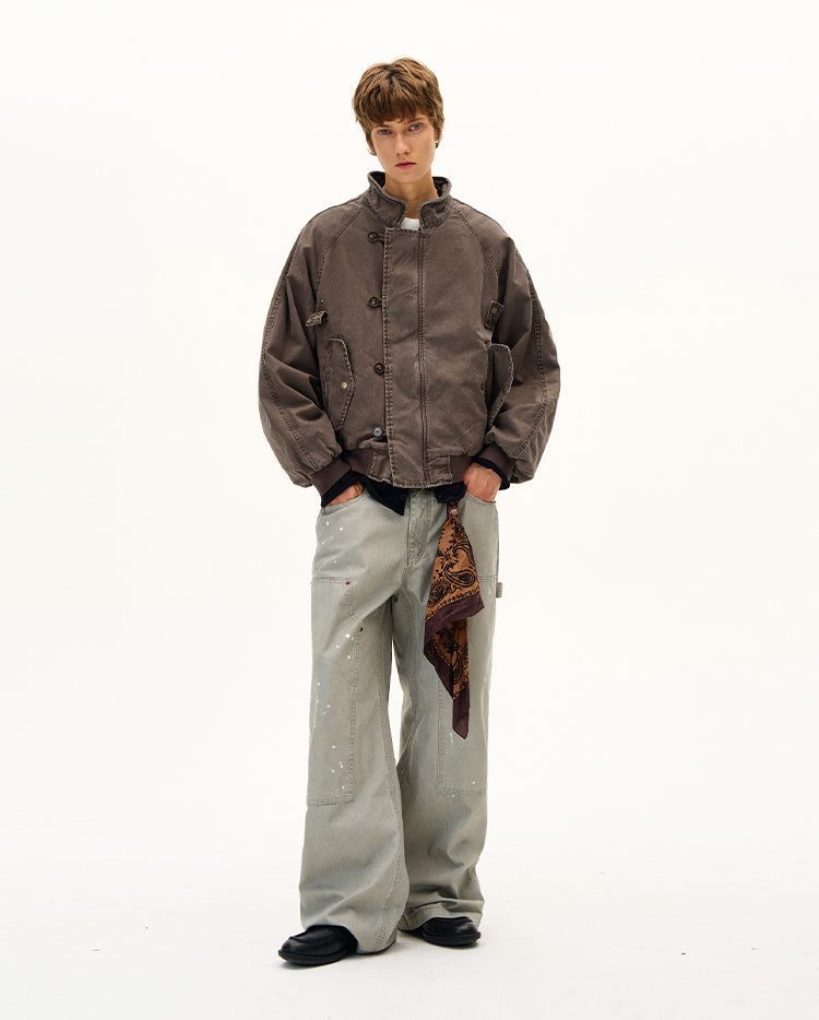 MADWITCH UNISEX WASHED UTILITY JACKET #MD2561