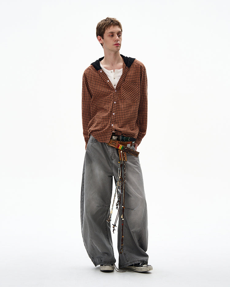 MADWITCH UNISEX COMMUTER HOODED SHIRT #CR602