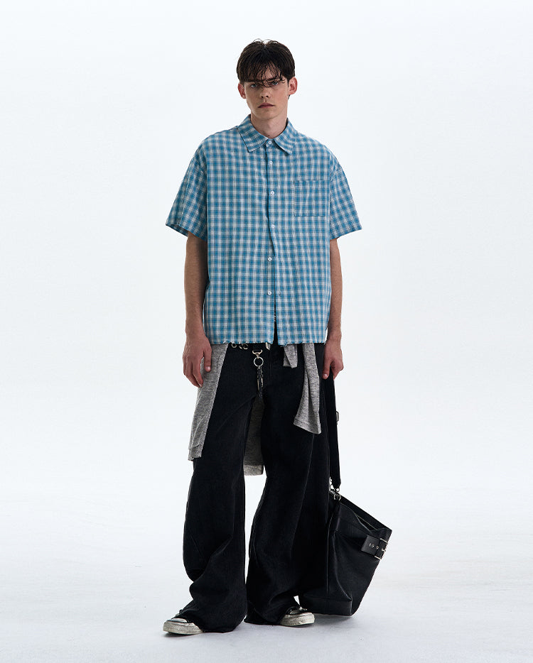 MADWITCH VINTAGE PLAID SHIRT #RC189