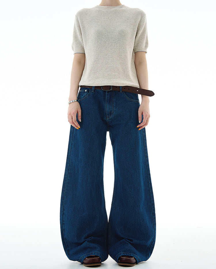 MADWITCH UNISEX LOOSE WASHED DENIM JEANS #DR8216