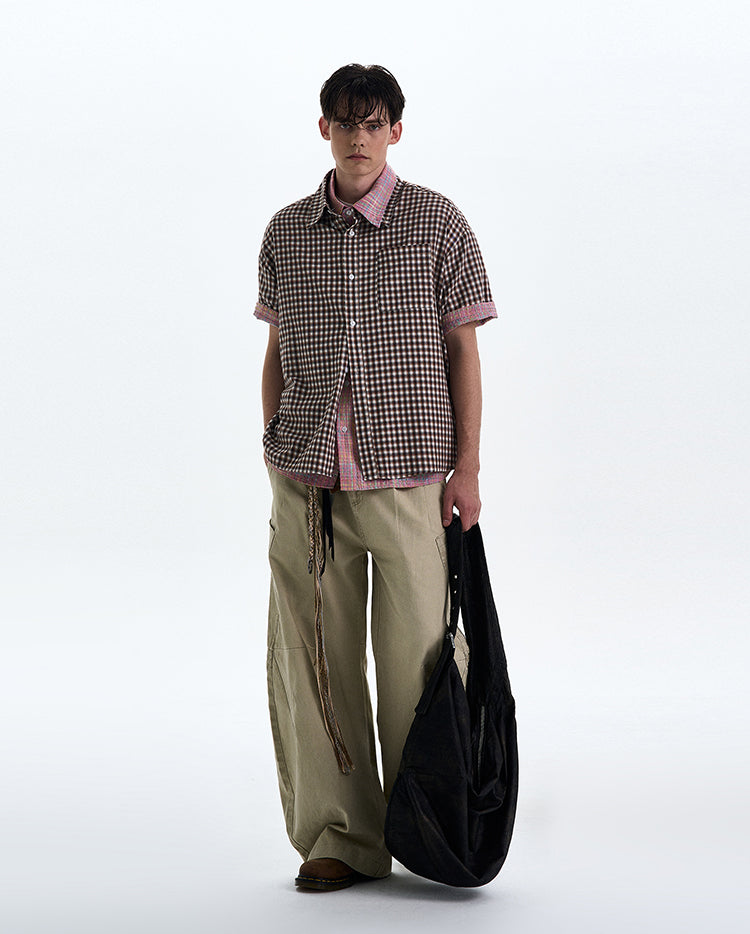 MADWITCH POLKA DOT CHECKERED SHIRT #CR222