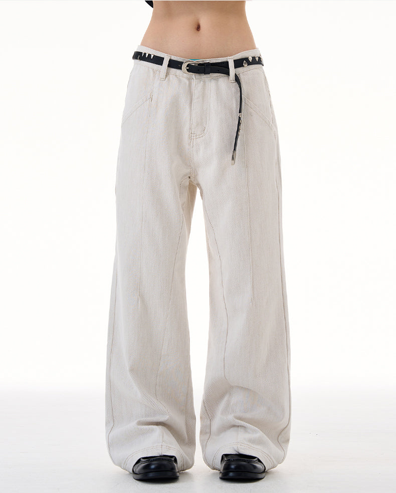 MADWITCH LINEN BLEND WHITE JEANS #CK9657