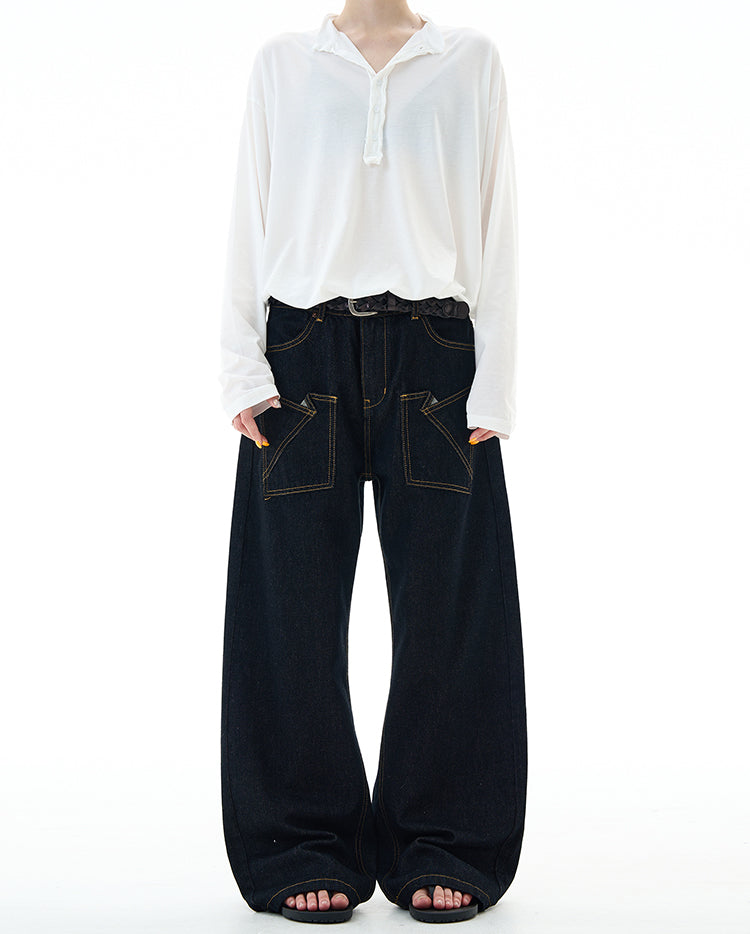 MADWITCH REVERSIBLE DENIM JEANS #DR8217