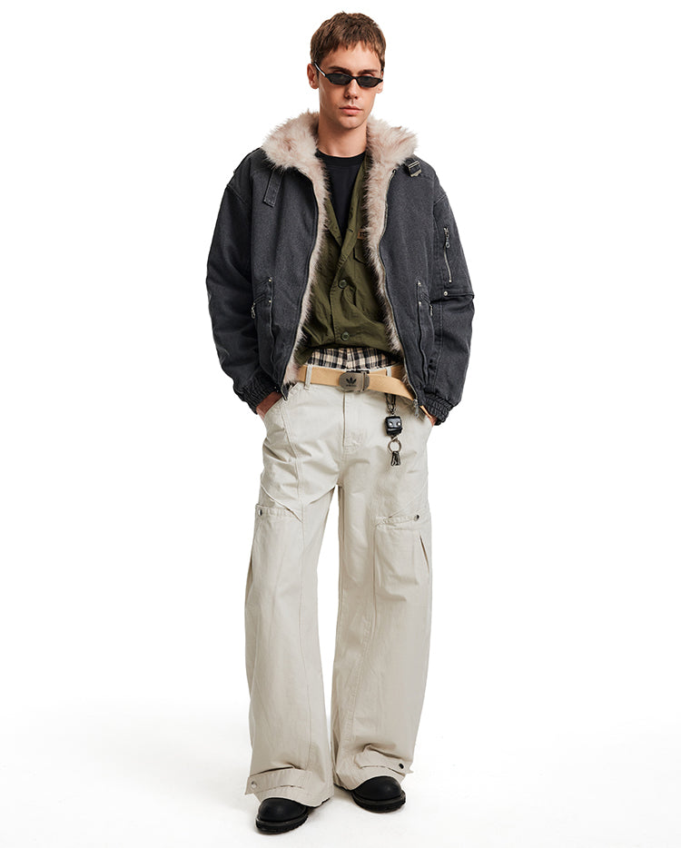 MADWITCH DENIM PILE PARKA #BM350