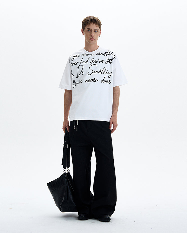 MADWIT LETTER PRINT TEE #27344