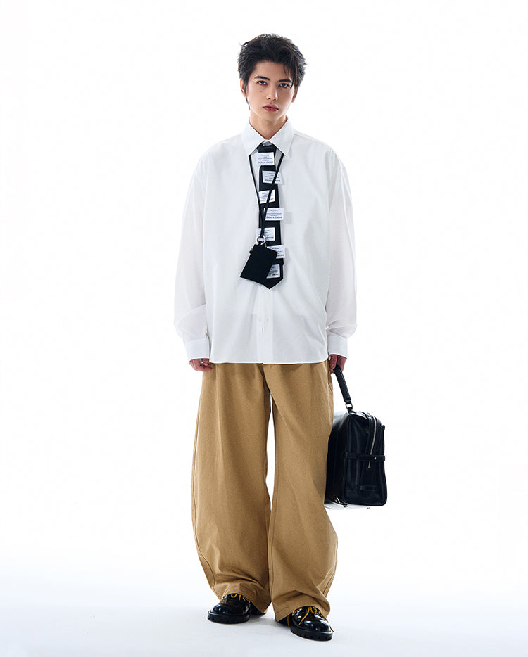 MADWITCH CLEANFIT TURN-DOWN COLLAR WHITE SHIRT #NR3288
