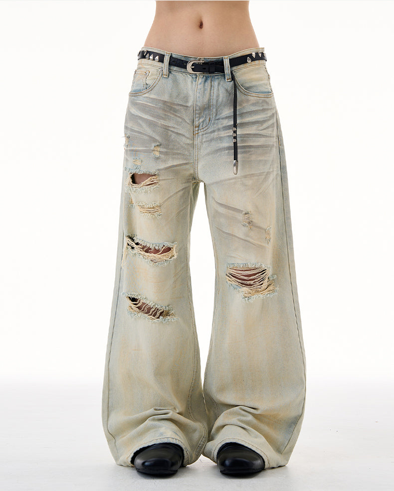 MADWITCH DROP-CROTCH GRAFFITI JEANS #G6831
