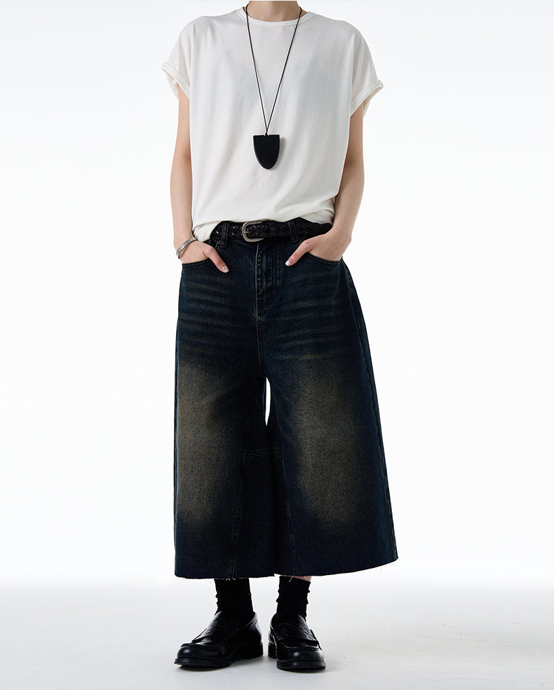 MADWITCH VINTAGE WASHED DENIM SHORTS #FX075