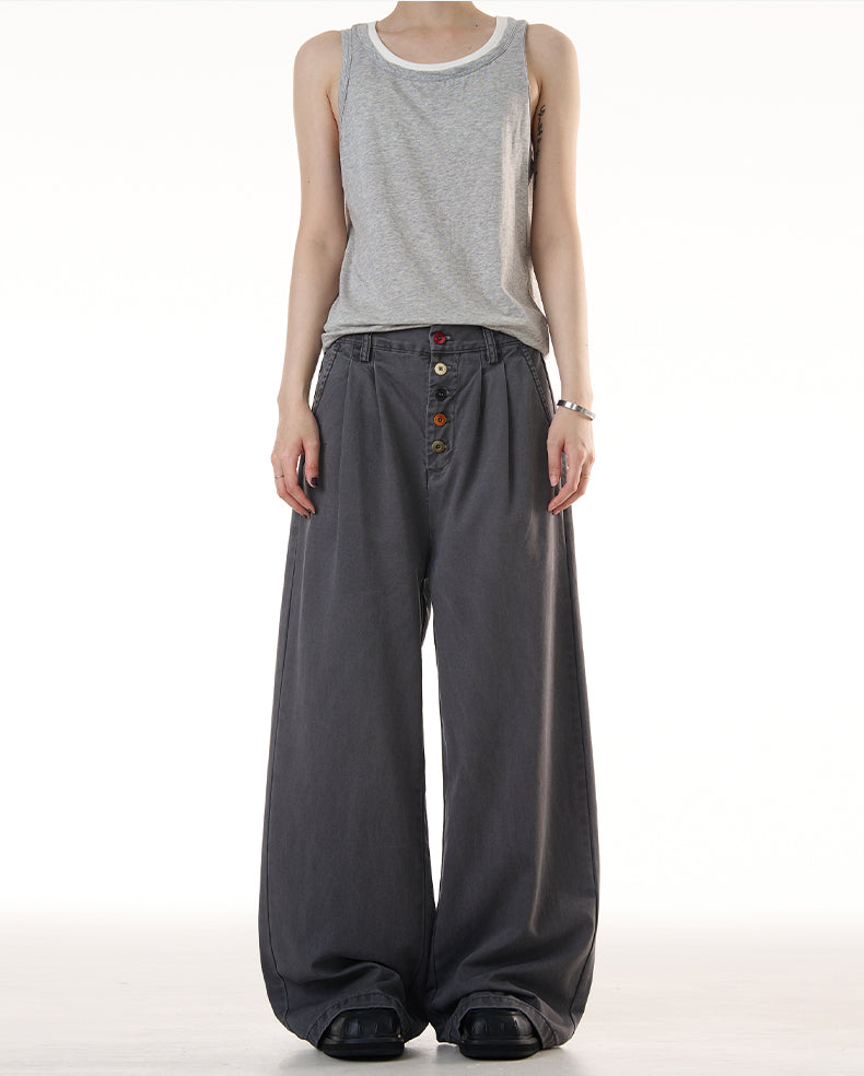 MADWITCH VINTAGE BUTTON WORKWEAR JEANS #CK3513