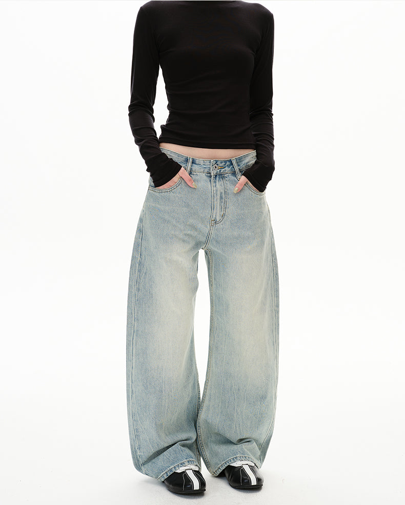 MADWITCH WASHED SLUNG JEANS #GPC9698