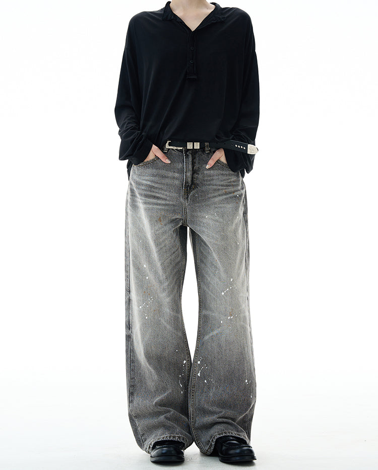 MADWITCH HIGH STREET SPLATTER JEANS #FX085