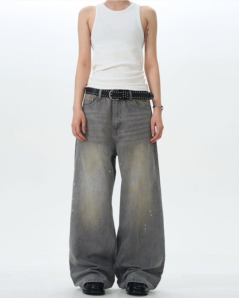 MADWITCH INK SPLASH WASHED JEANS #CK5391