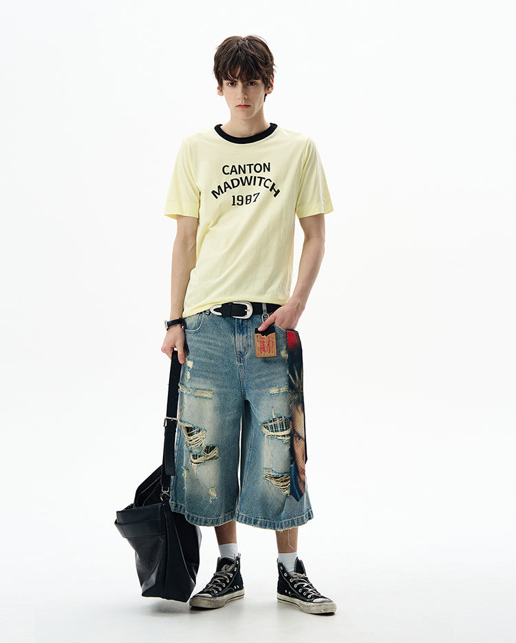 MADWITCH CREW NECK DROP SHOULDER TEE #MD4198