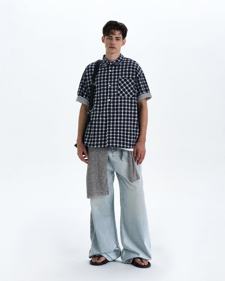 MADWITCH DETACHABLE HOODED SHORT SHIRT #RC218