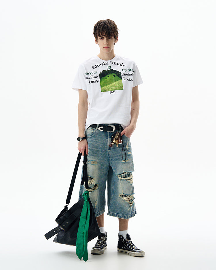 MADWITCH BOXY CROPPED TEE #L893