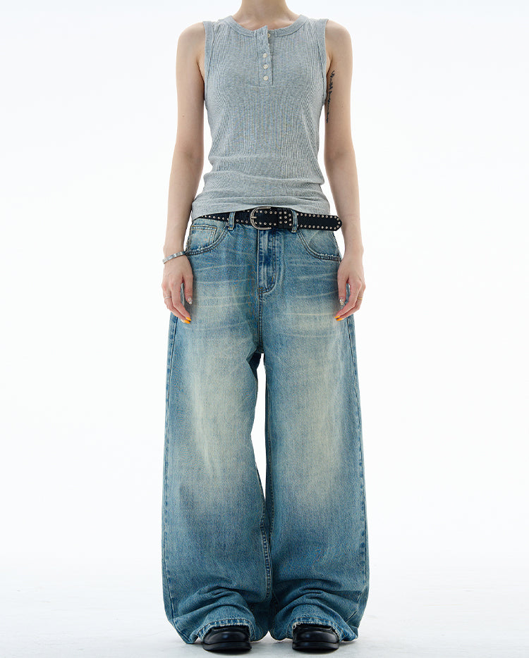 MADWITCH HIGH-STREET WIDE LEG JEANS #CK9677