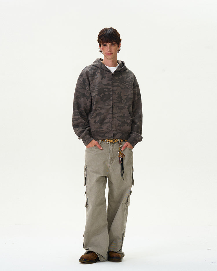 MADWITCH CAMOUFLAGE HOODED TOP #0188