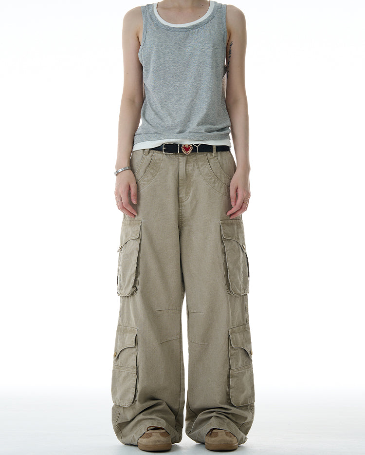 MADWITCH MULTI POCKET CASUAL WORK PANTS #A606