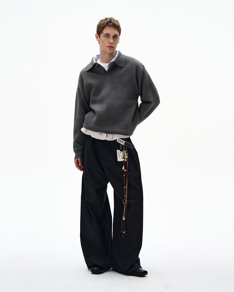 MADWITCH UNISEX KNITTED POLO SWEATER #6301