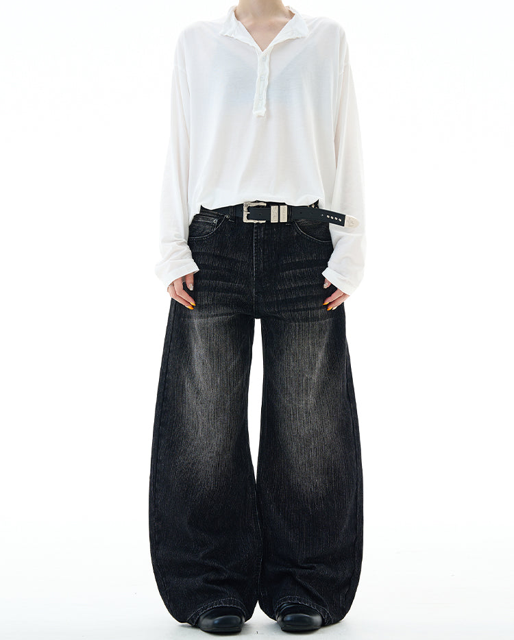MADWITCH UNISEX HIGH STREET WIDE LEG JEANS #G6669-2