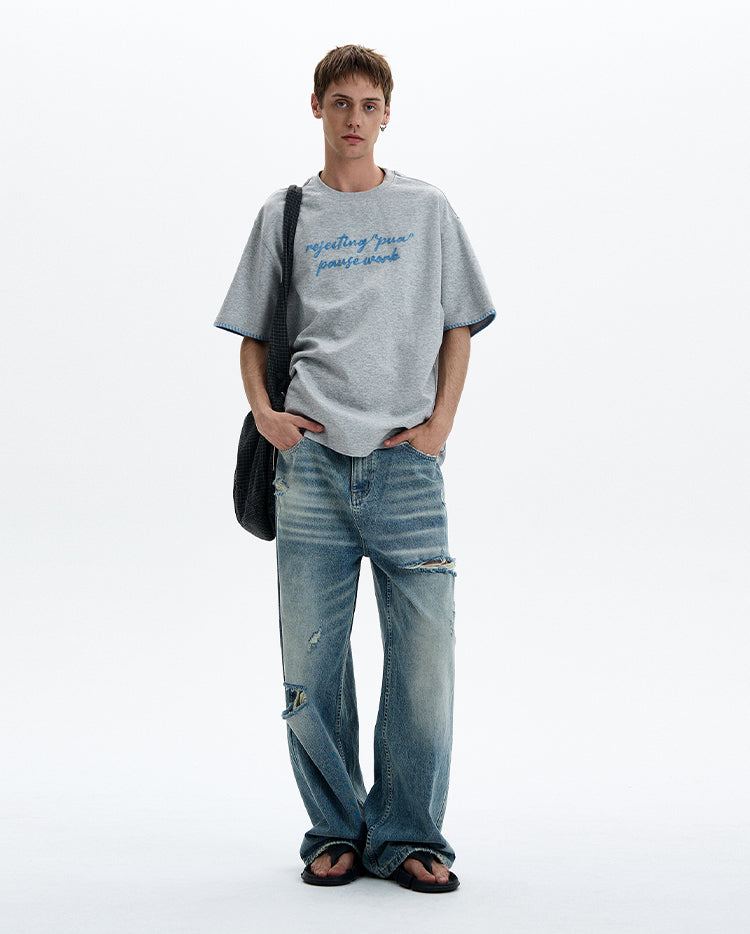 MADWITCH VERSATILE EMBROIDERED T-SHIRT #880312