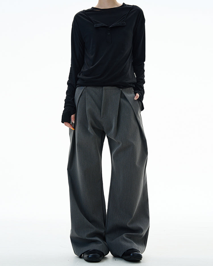 MADWITCH UNISEX WIDE LEG STRAIGHT DRESS PANTS #C915